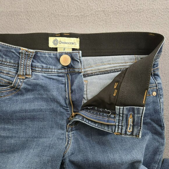 Democracy "Ab" Technology Women 8 Mid-Rise Slim Fit Blue Denim Skinny Jeans - Picture 5 of 12